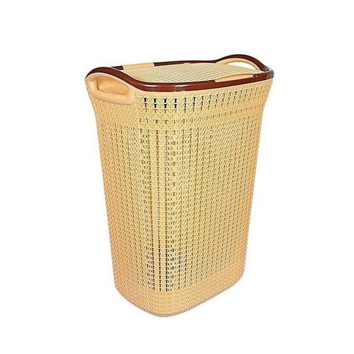 New knit Laundry Basket Plastic Mesh Dustbin for Kitchen Decent Design For Washing Clothes