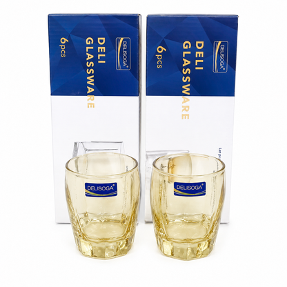 DELISOGA Glassware – 6 Pcs Premium Glass Set