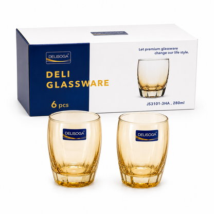 DELISOGA Glassware – 6 Pcs Premium Glass Set