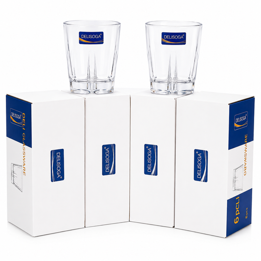 DELISOGA Deli Glassware – 6 Pcs Premium Glass Set