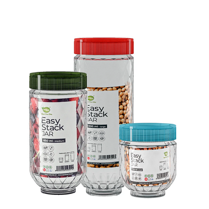 Easy Stack Jar Pack of 3 - (S/M/L)