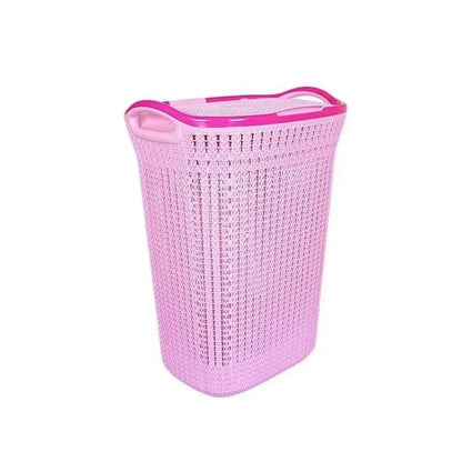 New knit Laundry Basket Plastic Mesh Dustbin for Kitchen Decent Design For Washing Clothes