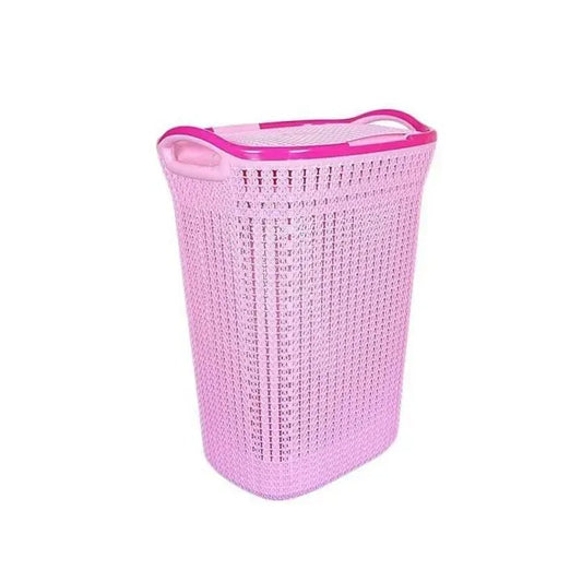 New knit Laundry Basket Plastic Mesh Dustbin for Kitchen Decent Design For Washing Clothes