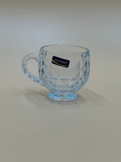 6 Pcs DELISOGA Fine Textured Glass Cups ☕️