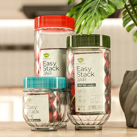 Easy Stack Jar Pack of 3 - (S/M/L)