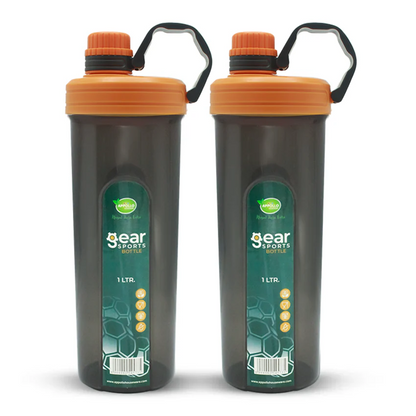 Gear Sports Water Bottle Large Pack of 2 - (1Ltr)