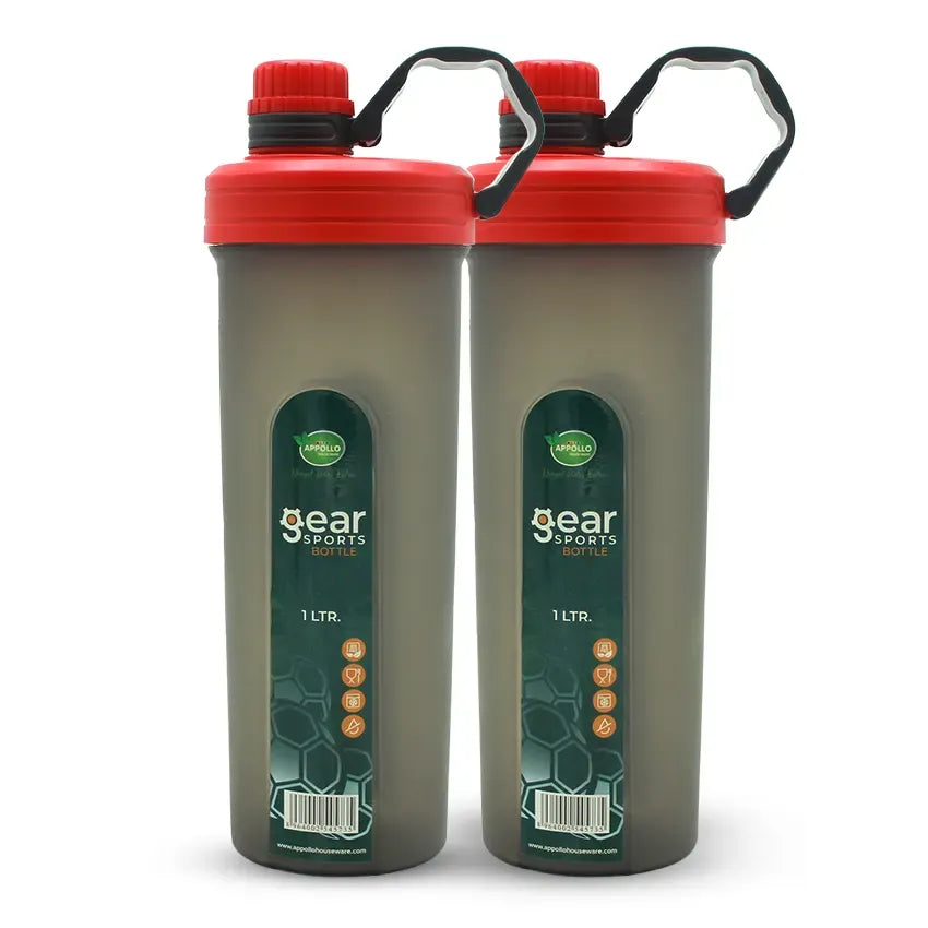 Gear Sports Water Bottle Large Pack of 2 - (1Ltr)