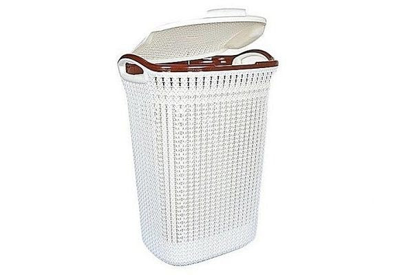 New knit Laundry Basket Plastic Mesh Dustbin for Kitchen Decent Design For Washing Clothes